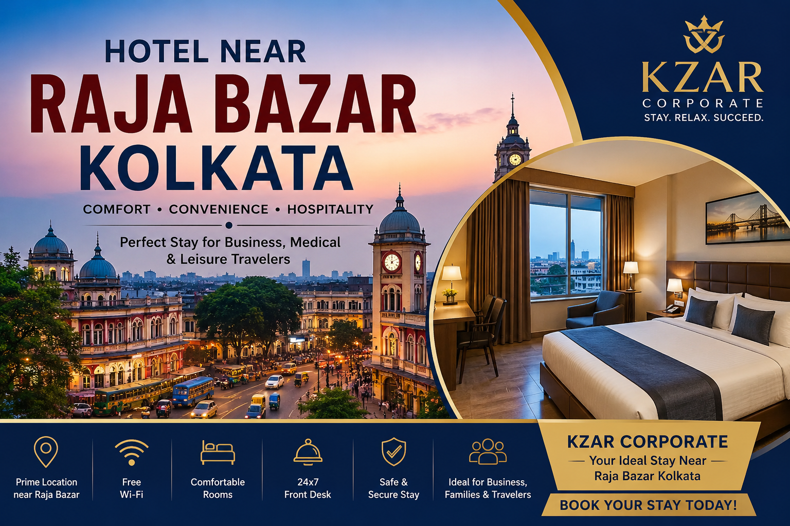 hotel near Raja Bazar Kolkata