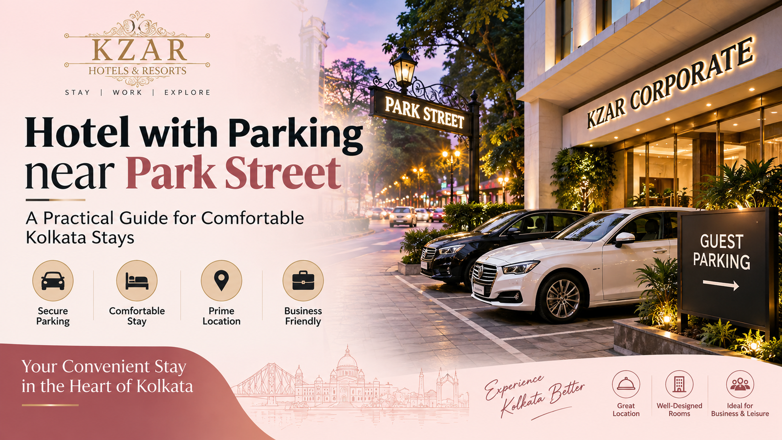 hotel with parking near Park Street